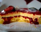 Cheesecake au coulis de fraises