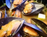 Moules au lard