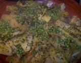 Tajine de poulet aux pomme de terre, fenouil et petits pois