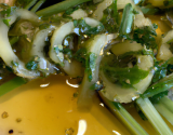 Jeunes Poireaux, vinaigrette d'herbes potagères