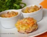 Mini-gratins de pâtes au lard et aux 3 fromages