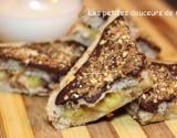 Sandwich croquant banane chocolat