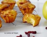 Muffin aux pommes, cranberries et lait concentré sucré