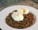 Salade de lentilles et saumon fumé