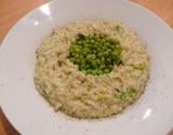 Risotto à l'ail des ours, brocoli, et petits pois