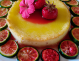 Flan sucré de courgettes fraises/citron