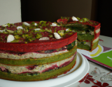 Cake vert et rouge