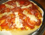 Pizza tomates lardons au companion