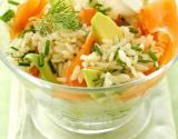 Salade  de riz à l'avocat et saumon fumé (spécial salade)