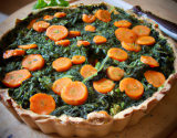 Tarte aux épinards et carottes