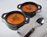 Velouté de carottes et pommes de terre aux baies roses