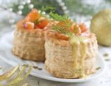 Vol-au-vent au saumon mariné et aneth