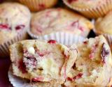 Muffins aux cranberries et chocolat blanc