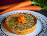 Pur brebis fondant sous ses carottes version tarte salée