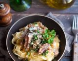 Pâtes fraîches aux anchois, parmesan et persillade