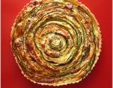 Tarte spirale courgettes-carottes jambon, St Môret®