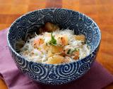 Salade légère au pamplemousse crevettes et vermicelles de riz