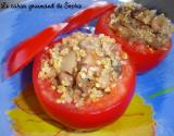 Tomates farcies au boulgour et champignons