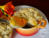 Crumble pomme, potimarron et crème de marron