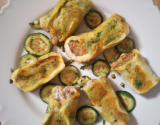 Roulé de poulet aux courgettes