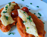 Haddock en brandade et tartine à la tomate