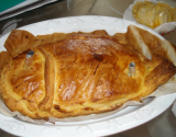 Tourte aux St Jacques et saumon poireaux