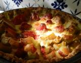 Tarte rhubarbe et fraises