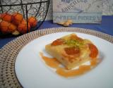 Clafoutis aux abricots caramélisés, amandes et fleur d'oranger