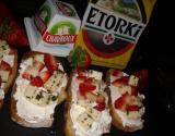 Crostinis d'Etorki, Chavroux fraise basilic