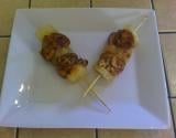 Brochettes épicées de dinde et ananas