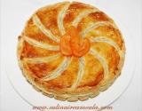 Galette des rois à la crème amandine, lemon curd et clémentines confites