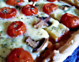 Tarte aux tomates,champignons,moutarde,mozzarella