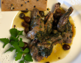 Lapin au grisets et pebre d'aïl