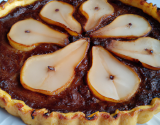 Tarte poire choco amandes