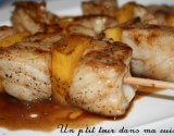 P'tites brochettes cabillaud et mangue