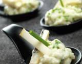 Petites cuillères de risotto et au Bresse Bleu