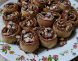 Roulé au Nutella et aux amandes effilés