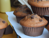 Muffins légers aux pépites de chocolat, parfumés au café