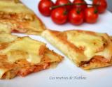 Quesadillas au Maroilles, tomates et moutarde à l'ancienne