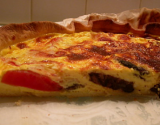 Tarte aux boudin, tomates et mozzarella