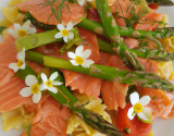 Salade de Farfalle au saumon et asperges