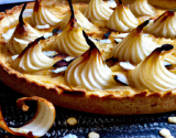 Tarte poires, amandes et chocolat blanc