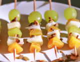 Brochettes de clémentine, kiwi et raisin