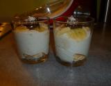 Verrine mousse banane et nid de Nutella