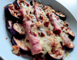 Gratin d'aubergine au jambon de Parme et noix de pécan