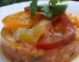 Carpaccio de tomates multicolores