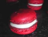 Macarons rouge ganache chantilly chocolat blanc