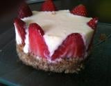 Cheesecake noisette fraise et chocolat blanc