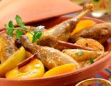 Tajine de pintade aux pêches