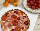 Tarte aux tomates cerises et jambon blanc